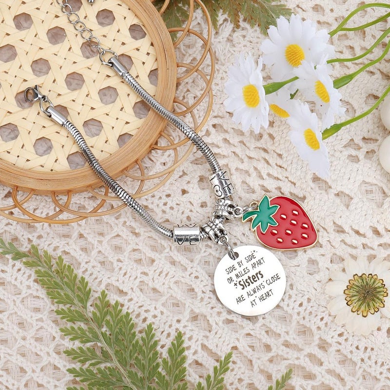 EGHTvmok Sister Birthday Gifts Christmas Mothers Day Sisters Graduation Valentines Bracelet Sunflower,Butterfly,Elephant - Image 5